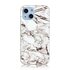 Marble TPU marmersteen hoesje geschikt voor iPhone 13 - wit