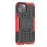 Shockproof TPU met stevig hoesje geschikt voor iPhone 13 mini - Rood en zwart