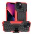 Shockproof Kickstand anti-slip kunststof en TPU hoesje geschikt voor iPhone 14 - rood