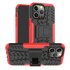 Shockproof Kickstand anti-slip kunststof en TPU hoesje geschikt voor iPhone 14 Pro - rood