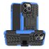 Shockproof Kickstand anti-slip kunststof en TPU hoesje geschikt voor iPhone 14 Pro - blauw