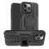 Shockproof Kickstand anti-slip kunststof en TPU hoesje geschikt voor iPhone 14 Pro Max - zwart