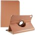 360 Rotating bookcase kunstleer hoes geschikt voor iPad 10e gen 10.9 inch 2022 - rose gold