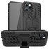 Shockproof kickstand anti-slip kunststof en TPU hoesje geschikt voor iPhone 12 Pro Max - zwart