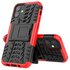 Shockproof kickstand anti-slip kunststof en TPU hoesje geschikt voor iPhone 12 mini - rood