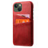 Duo Cardslot Wallet vegan leather hoesje geschikt voor iPhone 15 - rood