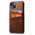 Duo Cardslot Wallet vegan leather hoesje geschikt voor iPhone 15 - bruin