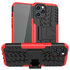 Shockproof kickstand anti-slip kunststof en TPU hoesje geschikt voor iPhone 12 Pro Max - rood