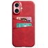 Duo Cardslot Wallet vegan leather hoesje geschikt voor iPhone 16 - rood