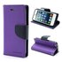 Paarse Mercury Goospery wallet Bookcase geschikt voor iPhone 5 5s SE 2016 Original Lederen hoesje - portemonnee