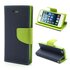 Original Mercury Goospery wallet Bookcase hoesje geschikt voor iPhone 5 5s SE 2016 Donkerblauw Groen portemonnee