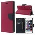 Wallet case roze Mercury Goospery Bookcase geschikt voor iPhone 6 Plus 6s Plus portemonnee hoesje