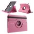 Roze lederen geschikt voor iPad mini 4 &amp; iPad mini 5 (2019) draaibare case hoes cover