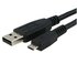 Micro USB oplaadkabel kabel oplader 1 meter lang - Zwart