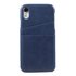 Duo Cardslot Wallet Pasjes Hoes Leer geschikt voor iPhone XR - Blauw