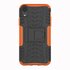 Shockproof Autoband hoesje TPU geschikt voor iPhone XR Case met Standaard - Oranje