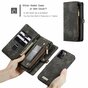 Caseme Retro Wallet splitleder hoesje voor iPhone 12 en iPhone 12 Pro - zwart