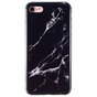 Marmer TPU hoesje case geschikt voor iPhone 7 8 SE 2020 SE 2022 - Marble - Zwart