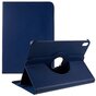 360 Rotating bookcase Vegan Leather hoes geschikt voor iPad 10e gen 10.9 inch 2022 - blauw