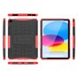 Shockproof Kickstand anti-slip hoes met standaard geschikt voor iPad 10e gen 10.9 inch 2022 - rood