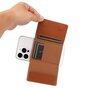 Vegan Leather Magnetische Wallet en Standaard geschikt voor iPhone met MagSafe Kaardhouder Card Holder - Bruin