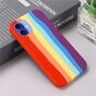 Rainbow Pride siliconen hoesje geschikt voor iPhone 16 - pastel