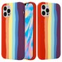 Rainbow Pride siliconen hoesje geschikt voor iPhone 16 Pro - pastel