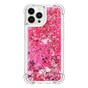 Glitter TPU met versterkte hoeken hoesje geschikt voor iPhone 16 Pro - transparant roze