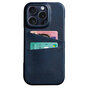 Duo Cardslot Wallet vegan leather hoesje geschikt voor iPhone 16 Pro Max - blauw