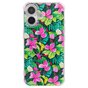 Tropical Leaves &amp; Flowers TPU met versterkte hoeken hoesje geschikt voor iPhone 16