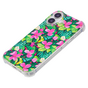 Tropical Leaves &amp; Flowers TPU met versterkte hoeken hoesje geschikt voor iPhone 16