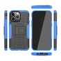 Shockproof Kickstand anti-slip kunststof en TPU hoesje geschikt voor iPhone 16 Pro Max - blauw