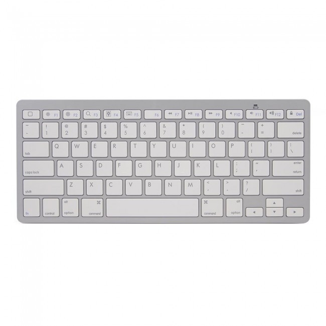 gijzelaar extract Sentimenteel Bluetooth toetsenbord wit/zilver Style keyboard draadloos