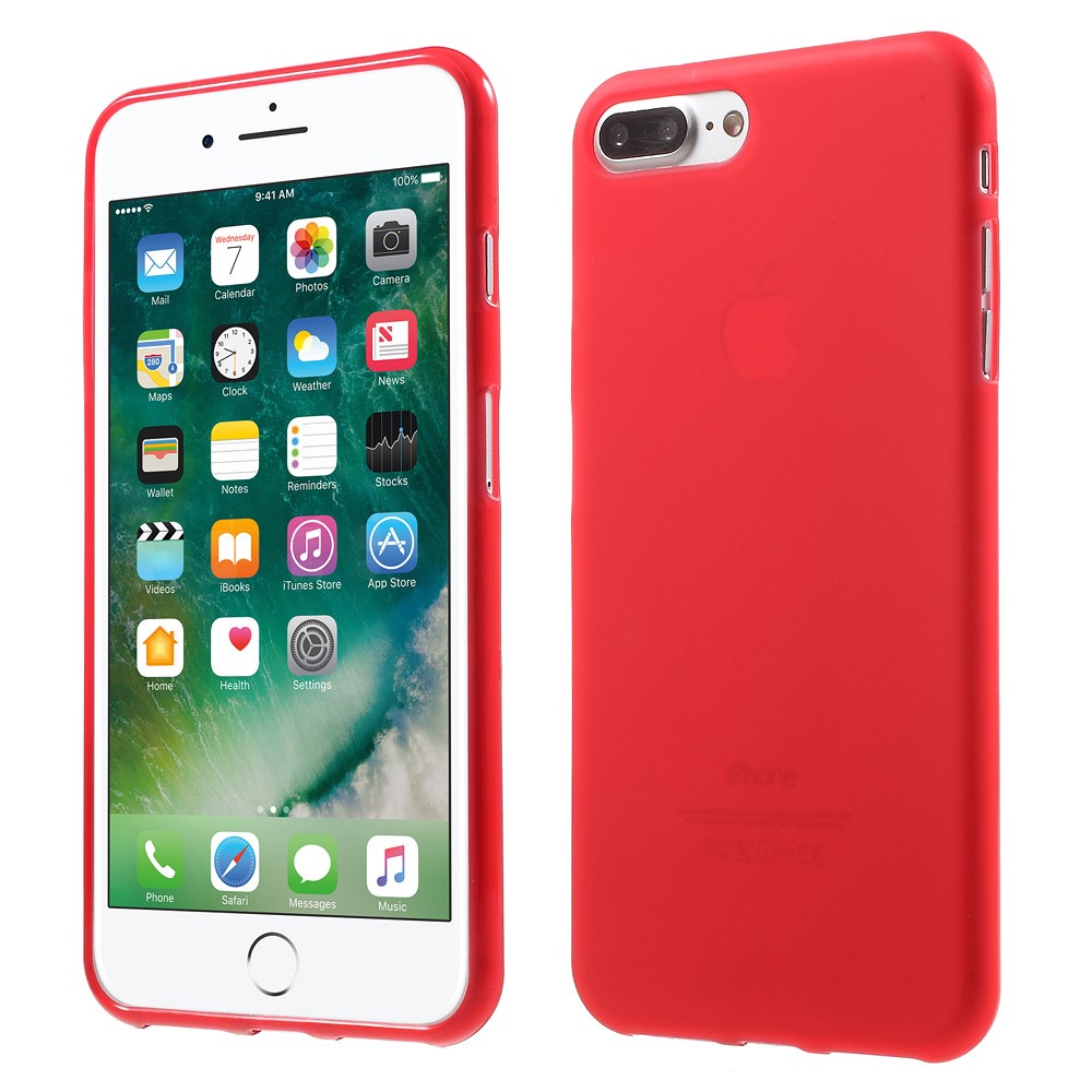 Rood silicone iPhone 7/8 Plus effen Red case
