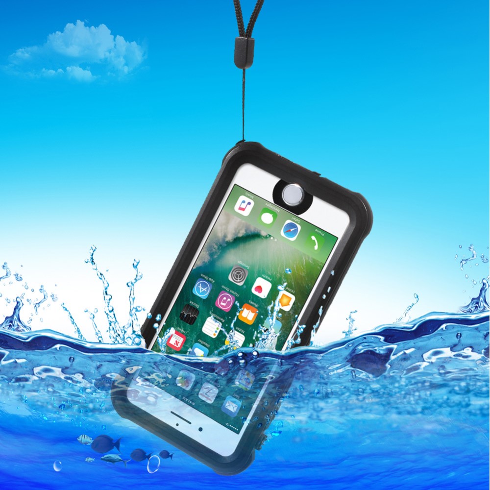 Buitenlander Nadenkend Spookachtig Waterdicht hoesje iPhone 7 8 SE 2020 2022 zwart waterproof case