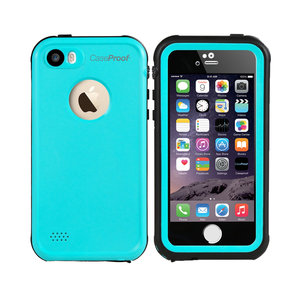 CaseProof waterdicht hoesje blauw iPhone 5 SE 2016 Turquoise